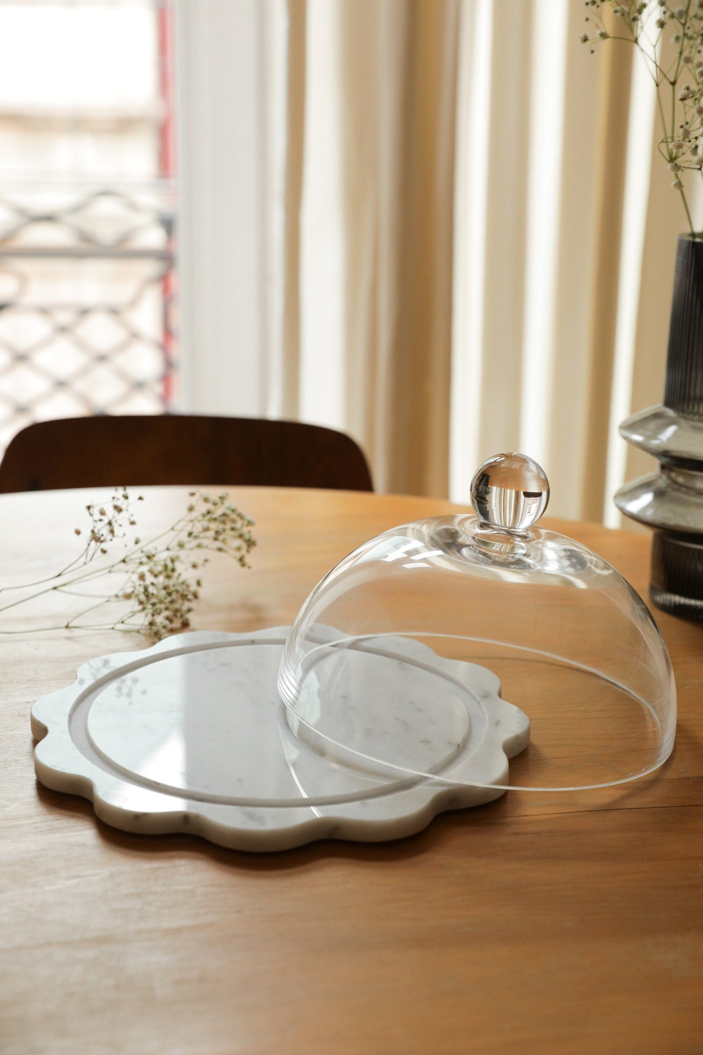 حامل كعك رخامي