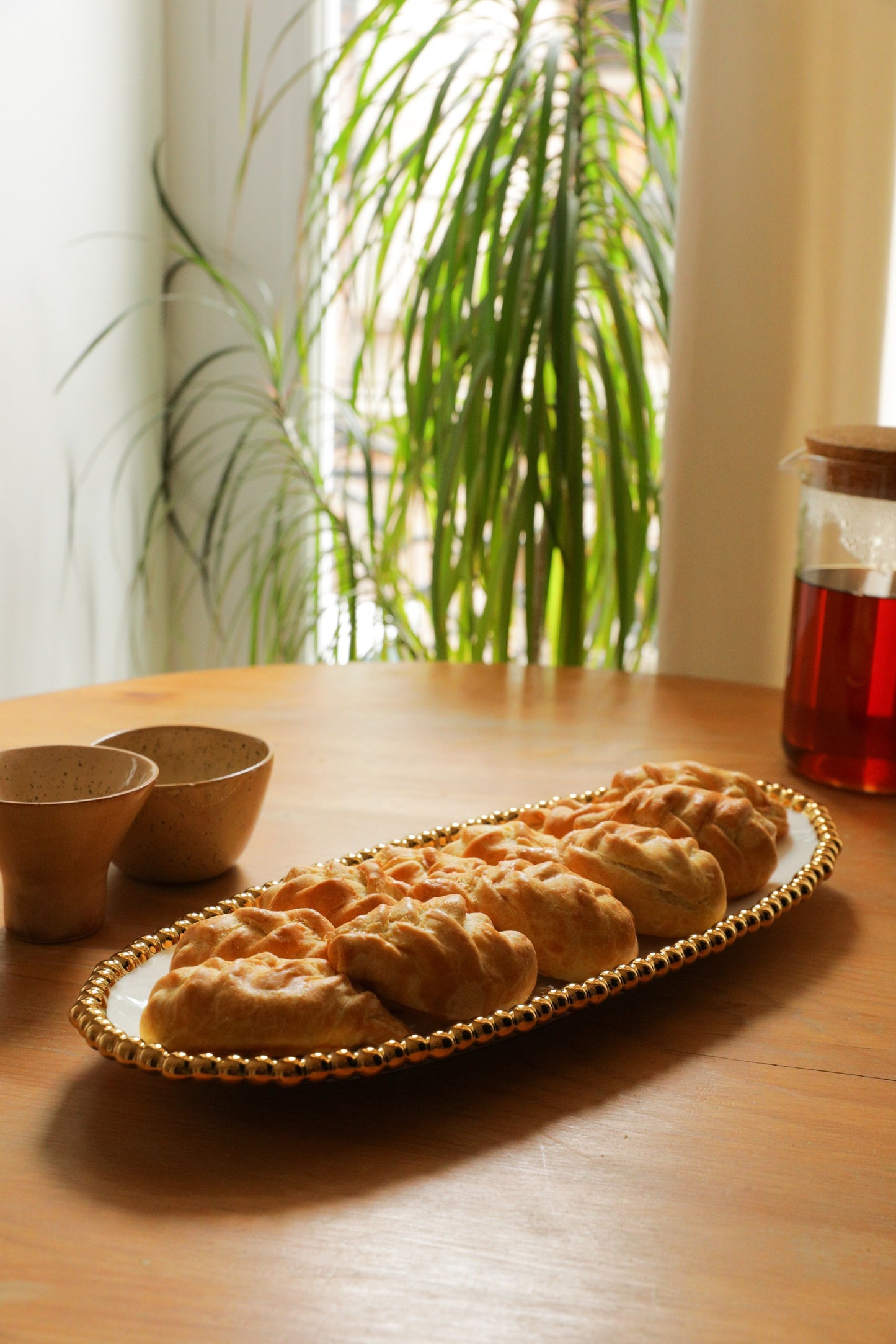 طبق تقديم خرز - كبير