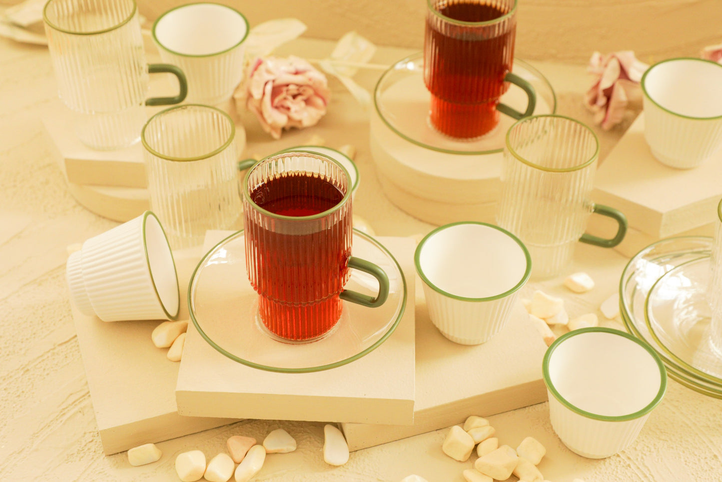 طقم شاي وقهوة - فلوت